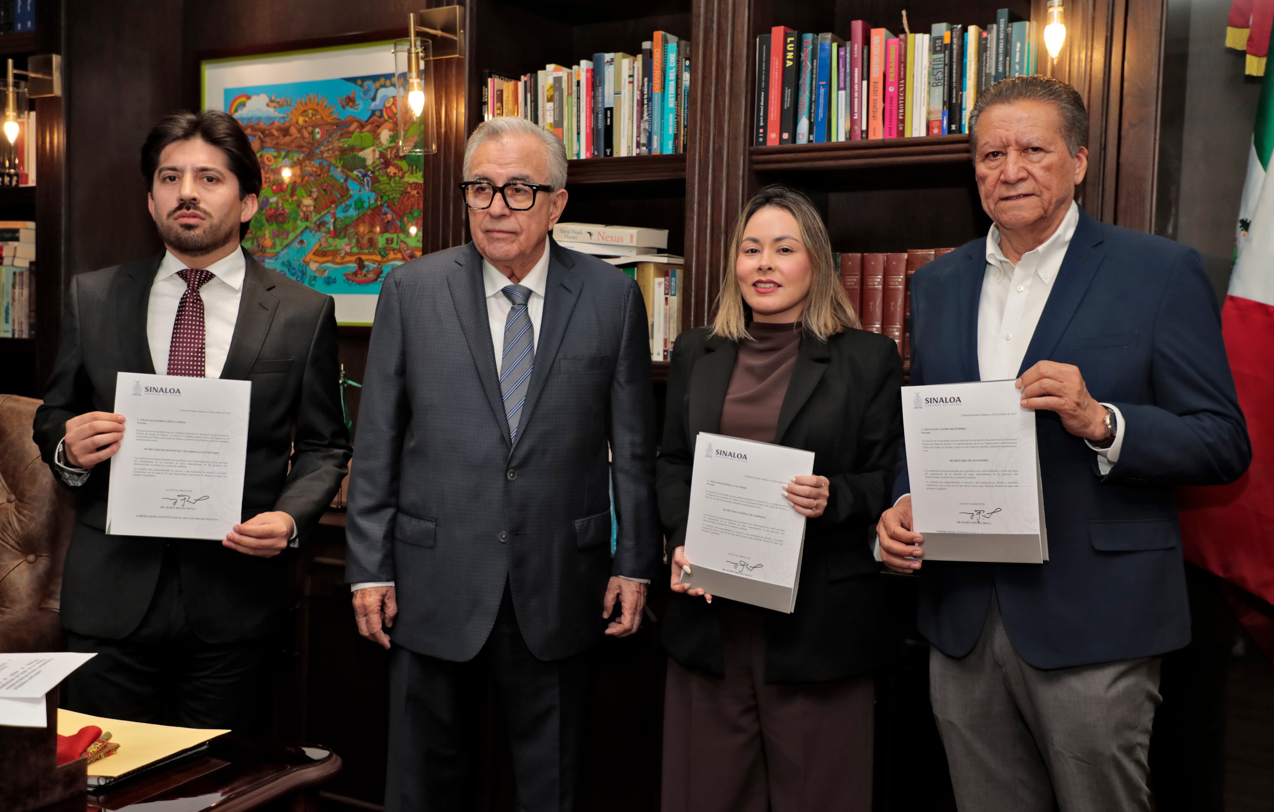 Omar López, Yeraldine Bonilla y Feliciano Castro Meléndrez reciben nuevos nombramientos en el Gobierno de Sinaloa