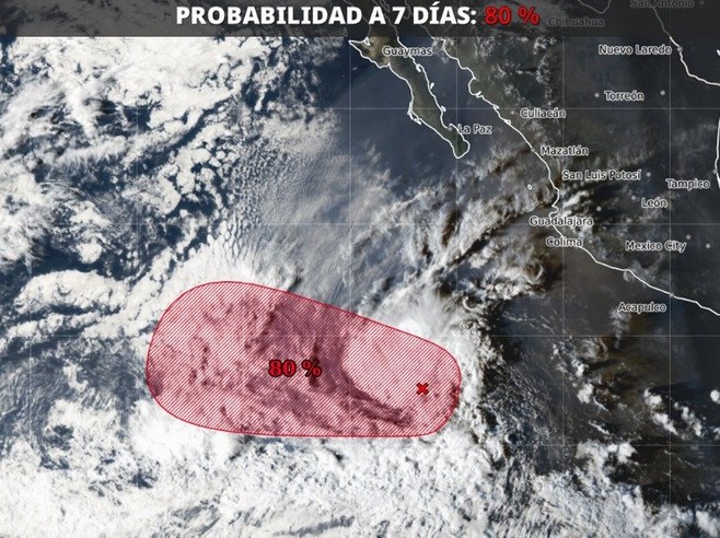 Zona de baja presión que podría dar vida a 
