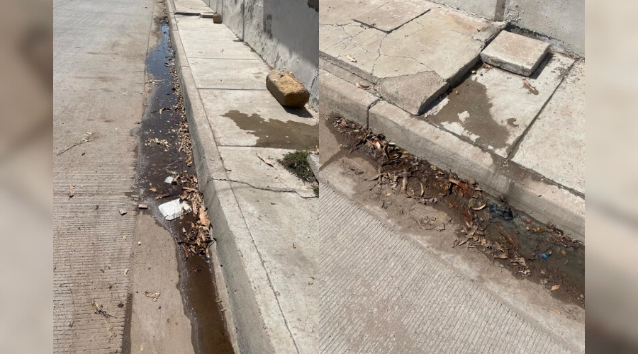 Salen aguas negras en colonia Estrella de Los Mochis