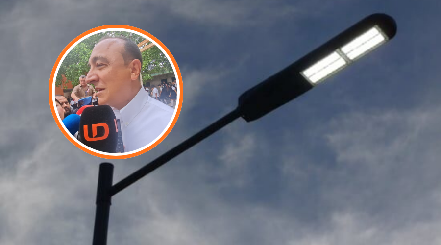 Antonio Menéndez De Llano anuncia la instalación de lamparas en Los Mochis