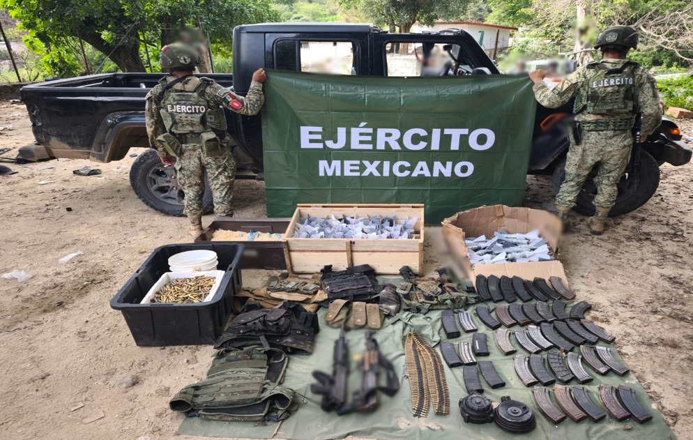 Asegruamiento de armas en Badiraguato