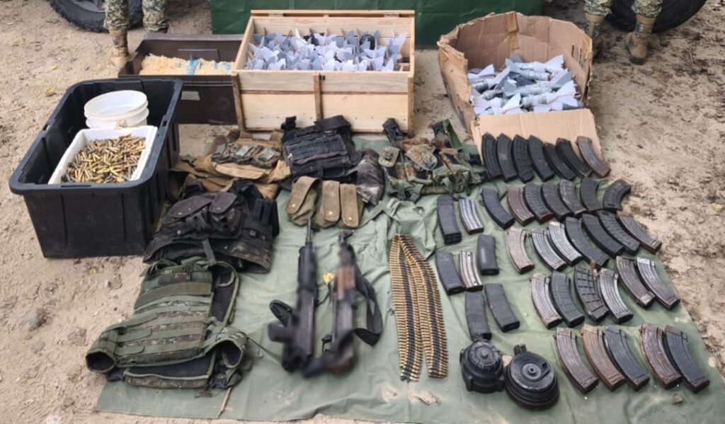 Asegruamiento de armas en Badiraguato