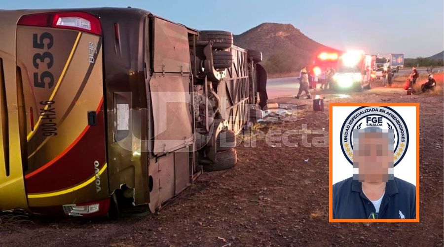 Detienen en Guamúchil a chofer del autobús accidentado en Sonora