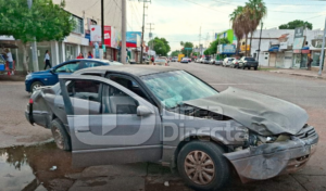 Accidente automovilístico en sector Centro de Los Mochis