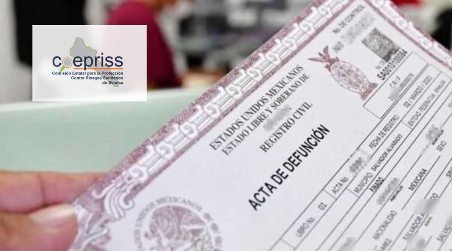 Coepriss y acta de defunción