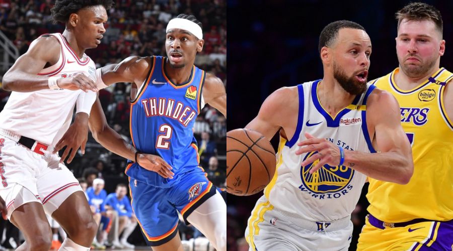 Partidos inaugurales, Oklahoma City Thunder recibe a los Houston Rockets, Los Angeles Lakers frente a los Warriors de Golden State