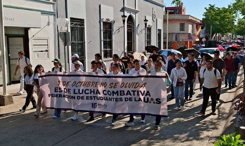 Marcha de estudiantes de la UAS