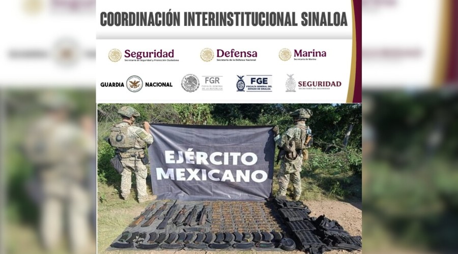 Militares aseguran armas y explosivos