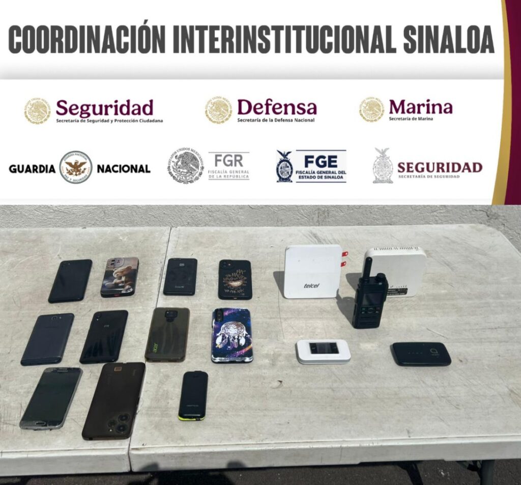 Celulares asegurados en penal de Aguaruto