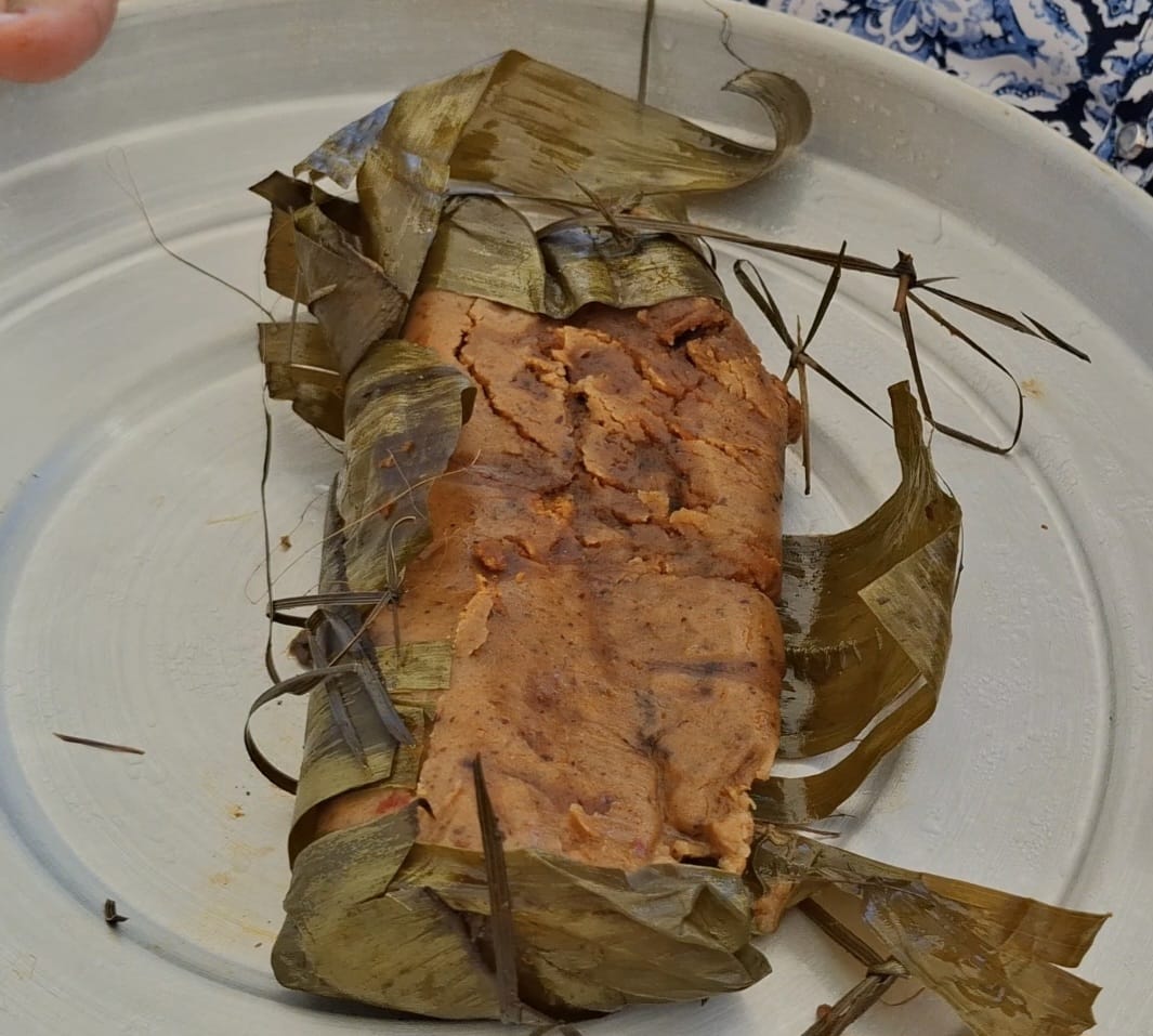 Platillo vegano llamado tamabuma.