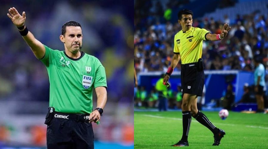 Árbitros durante partidos de fútbol