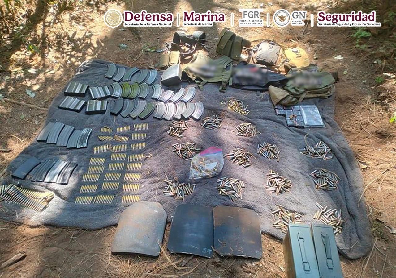 Armamento decomisado en Michoacán