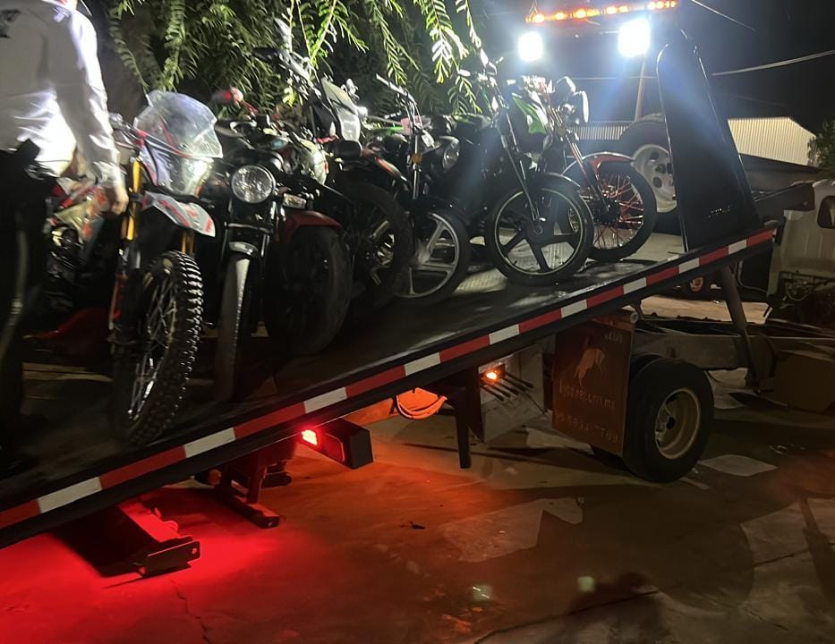 Aseguran 20 motocicletas durante “rodadas del terror” en Ahome