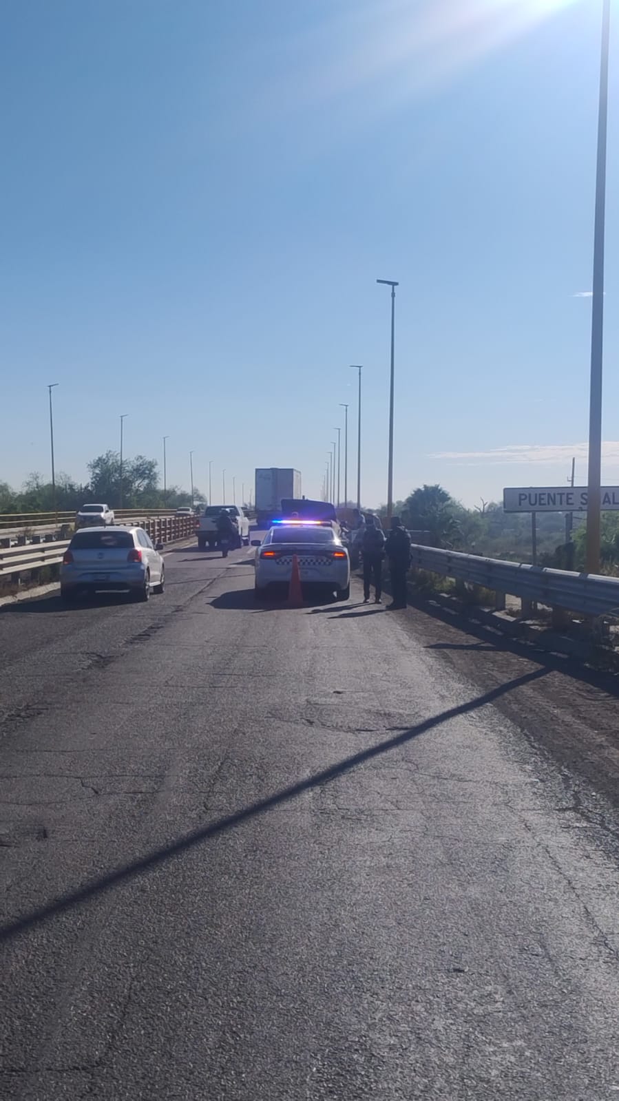 Calle en Guasave con reparación de baches