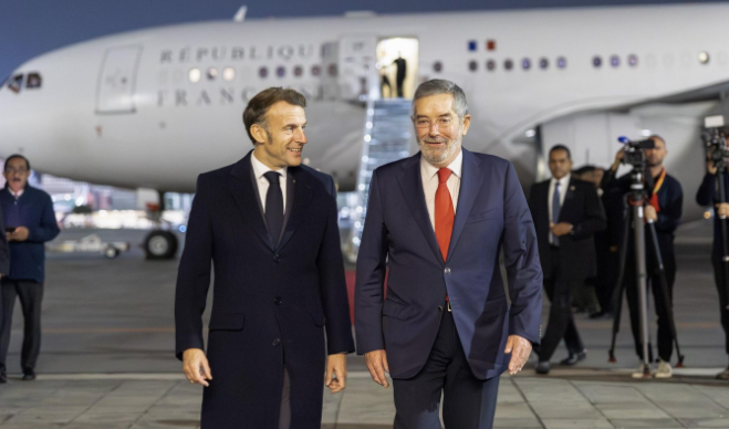 Emmanuel Macron y Juan Ramón de la Fuente