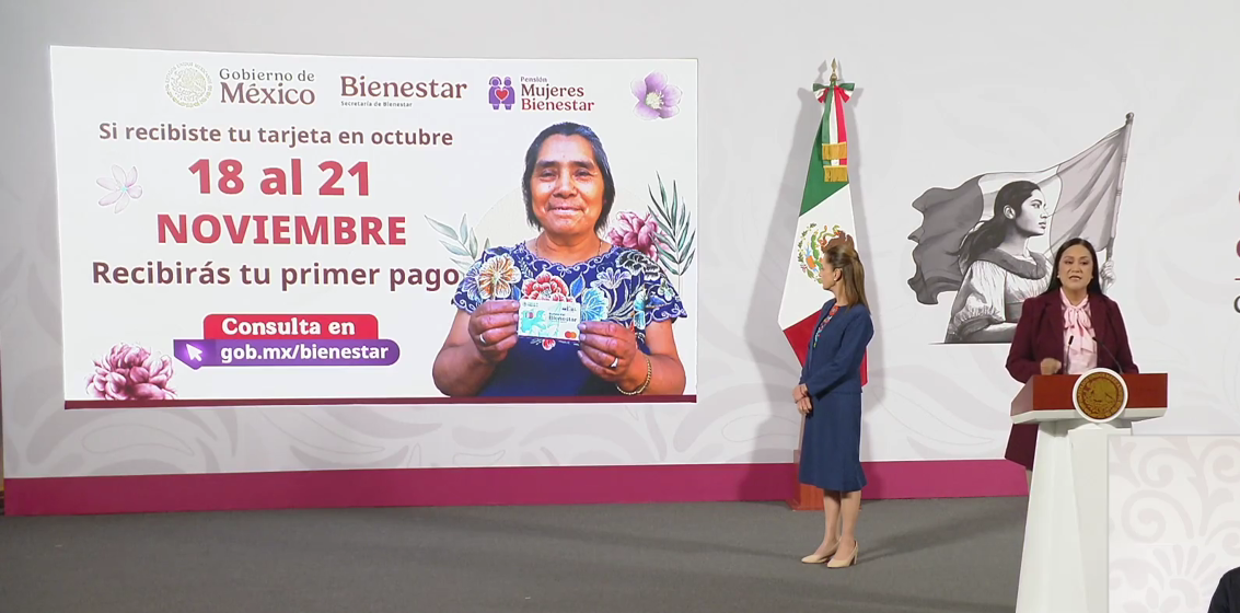 Ariadna Montiel en conferencia mañanera