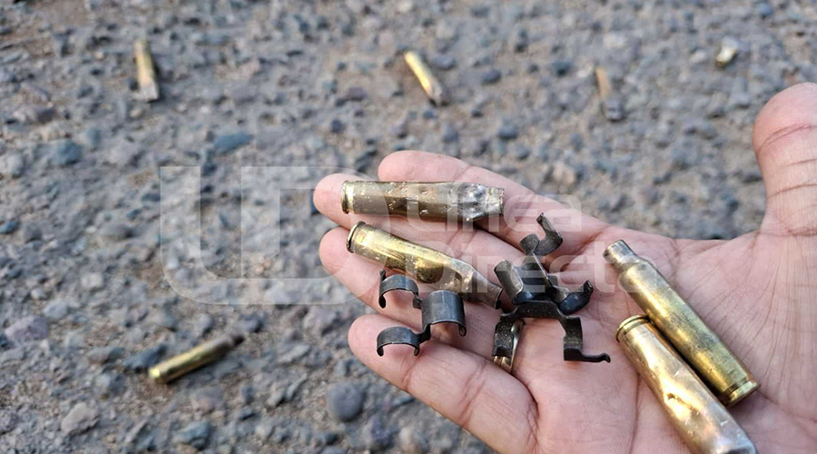 Casquillos percutidos tras enfrentamiento en Imala