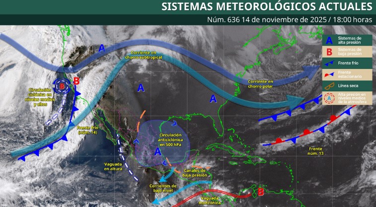 Lluvias, viento y más: checa el pronóstico del clima para la noche de este viernes