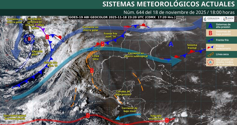 ¡Mejor abrigarse! Checa las condiciones del clima previstas para la noche de este martes