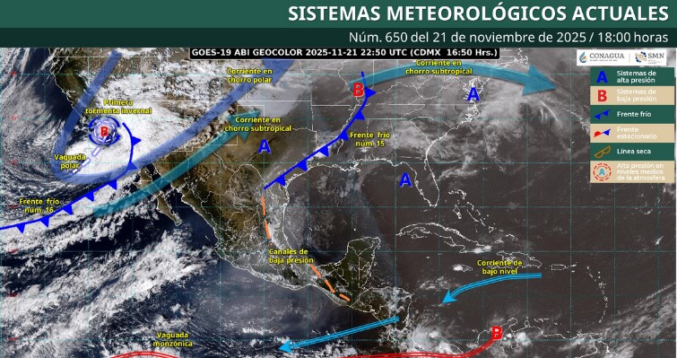 Nieve y aguanieve en el pronóstico de esta noche: así estarán las condiciones en México