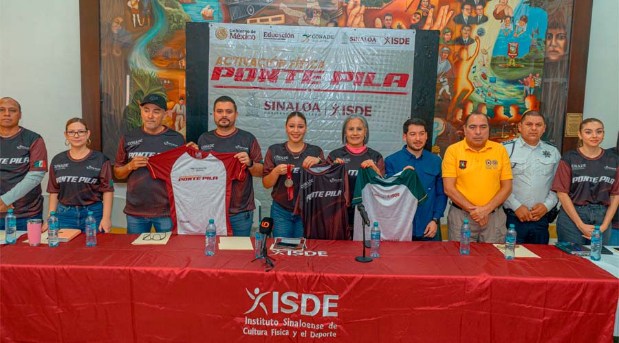 Conferencia de prensa de la carrera Ponte Pila en Salvador Alvarado