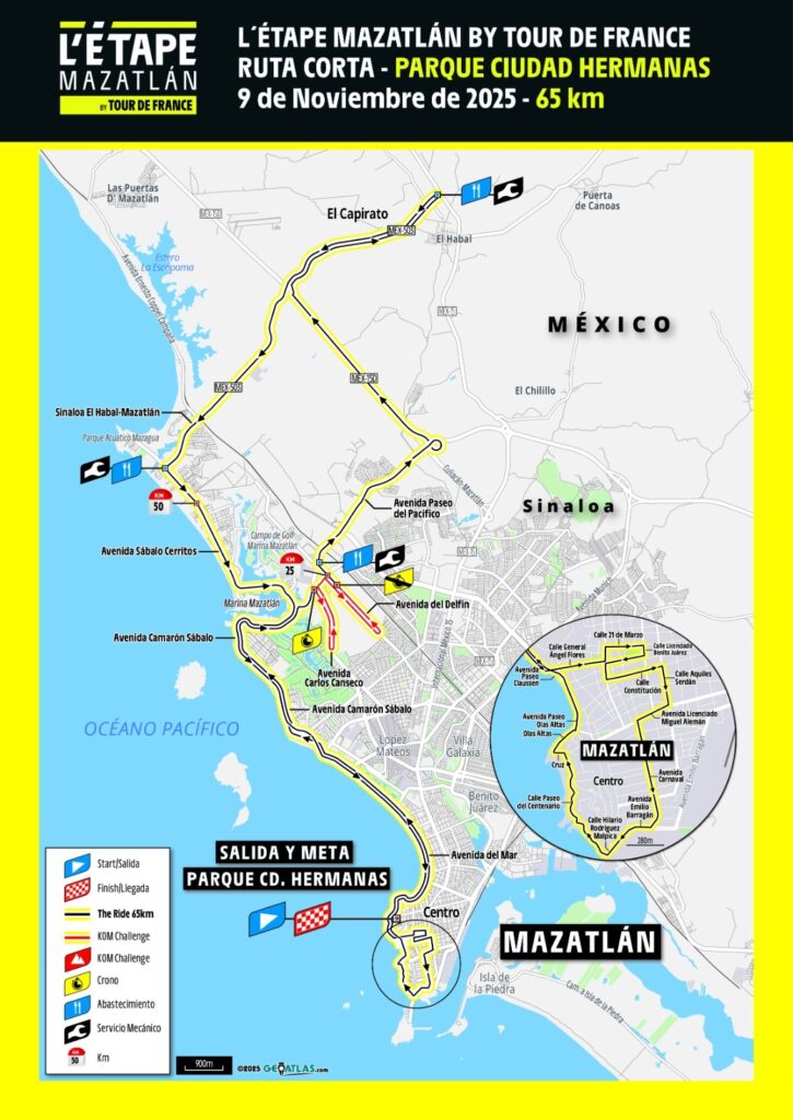 ¡Toma nota! Para L’Etape Mazatlán By Tour de France, este domingo habrá cortes en vialidades