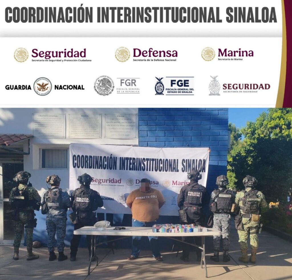 Detiene a sujeto armado y con drogas