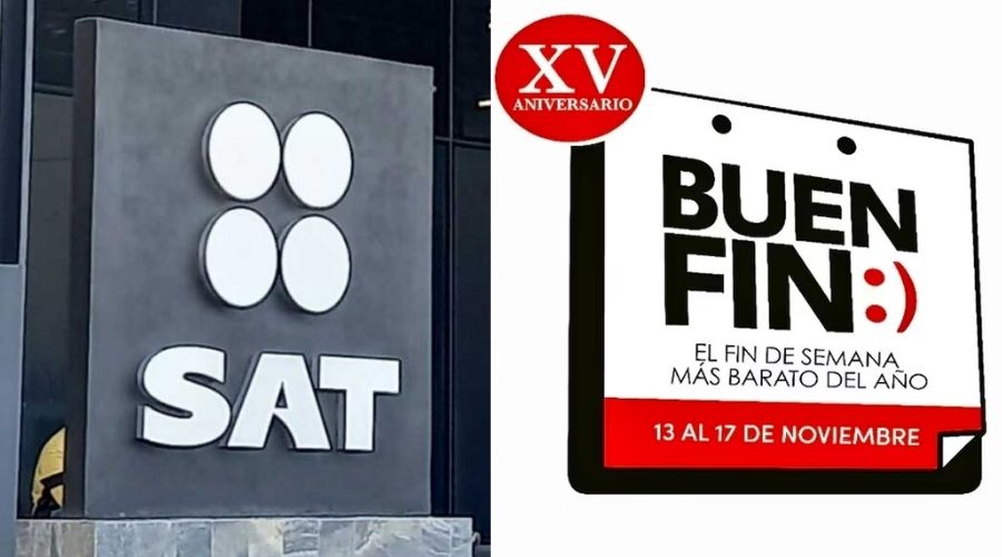 Logo del SAT junto al de Buen Fin 2025