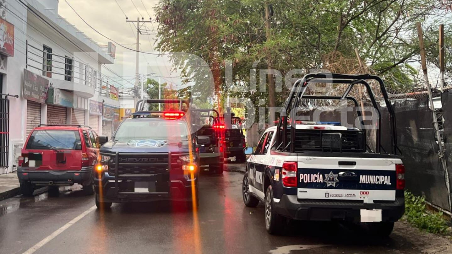 Elementos municipales y estatales atienden el reporte de un ataque armado en Culiacán