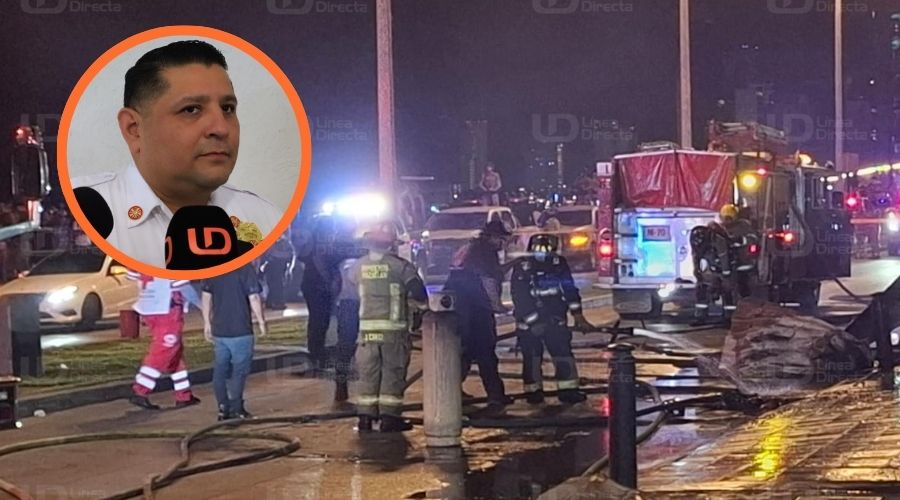 Elementos de seguridad en explosión de una taquería en Mazatlán