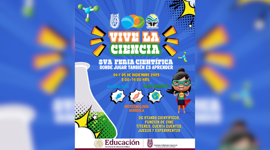 poster de la Feria Vive la Ciencia del Ciidir Sinaloa