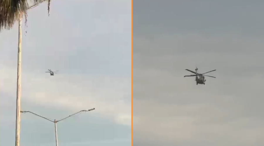 Helicóptero volando