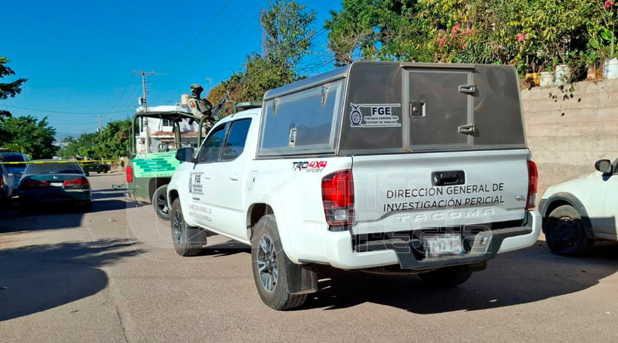 Militares y agentes de la FGE resguardan lugar del hecho delictivo