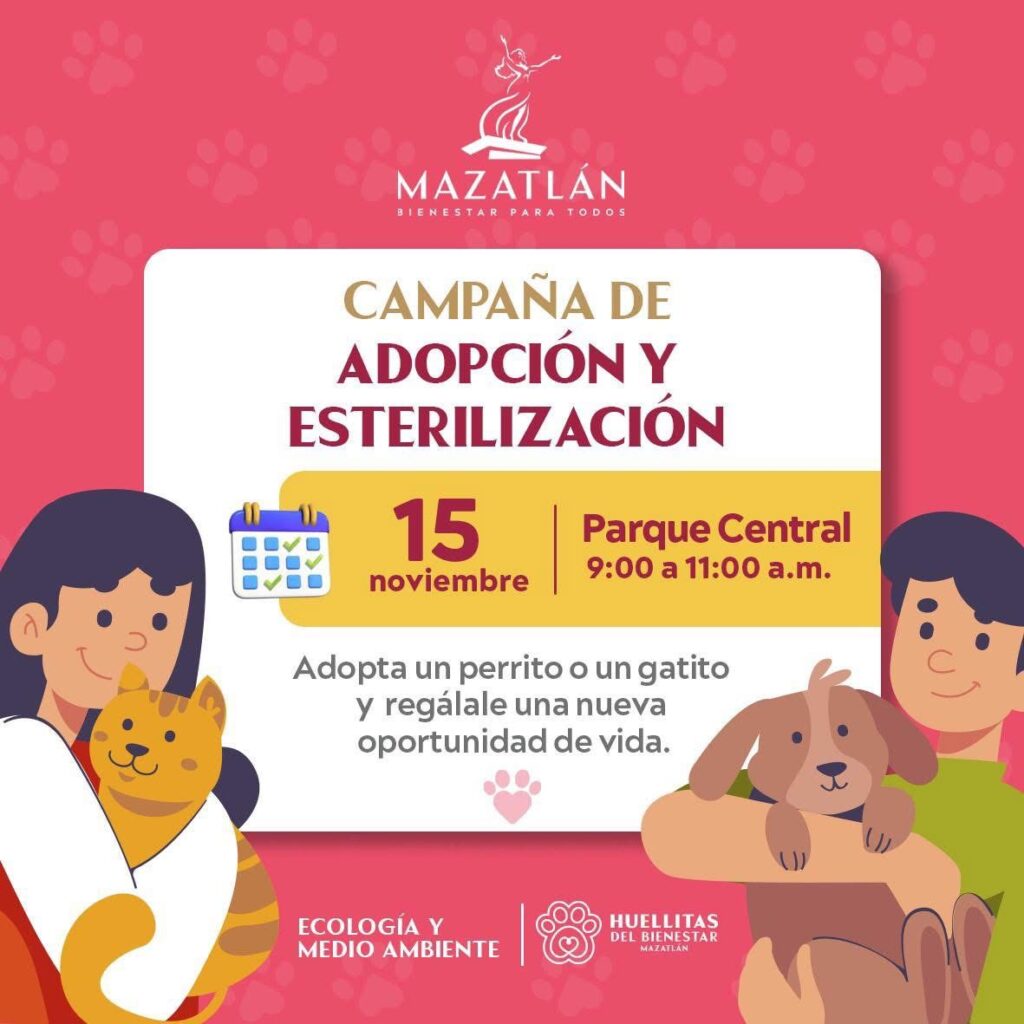 Campaña de adopción y esterilización de perritos y gatitos
