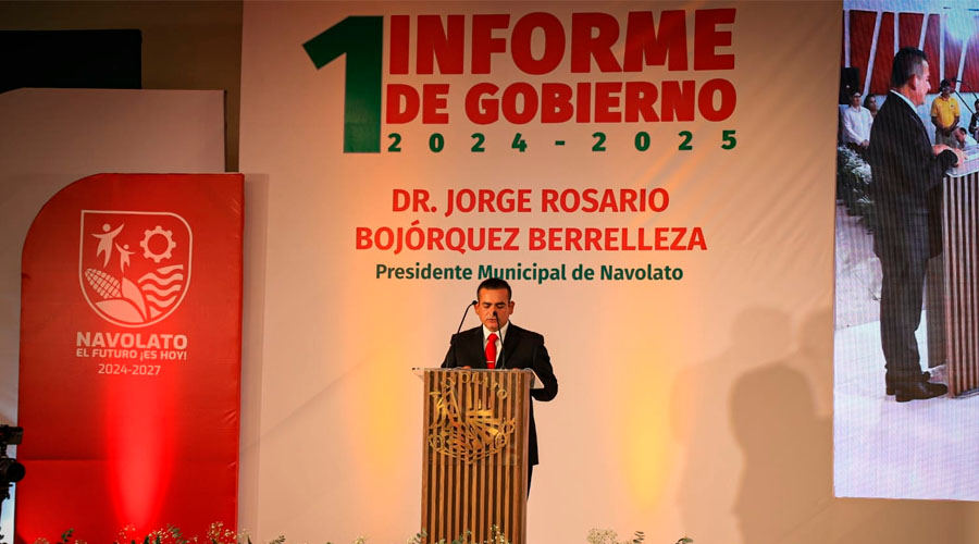 Jorge Rosario Bojórquez Berrelleza, alcalde de Navolato presenta primer informe de gobierno