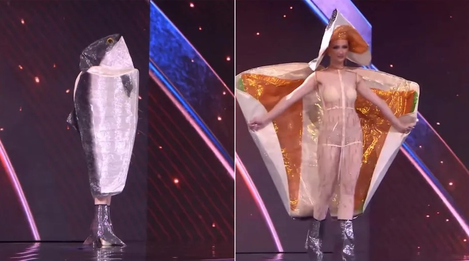VIDEO: Participante de Noruega se hace viral al desfilar vestida de salmón en Miss Universo 2025