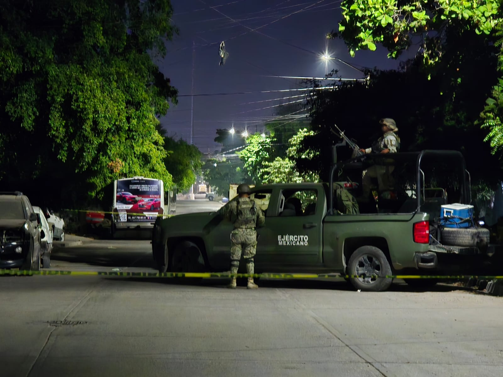 Militares en escena del crimen