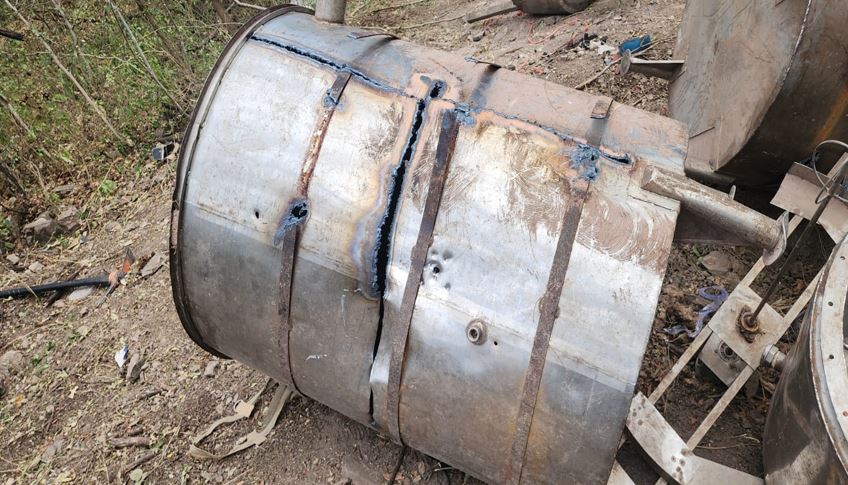 Se logro localizr tambos, bidones, costales y tanques de gas