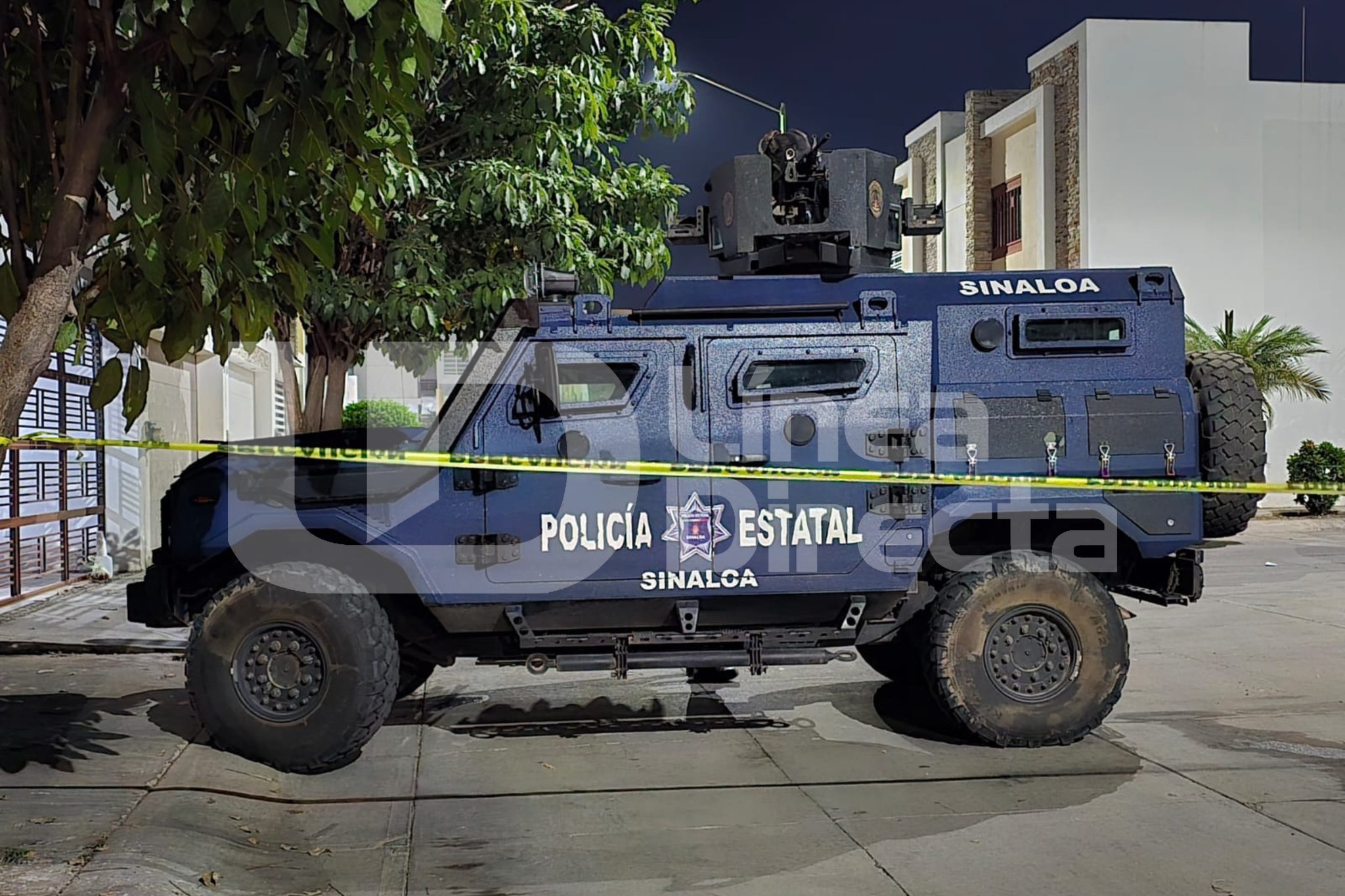 Unidad de la Policía Estatal de Sinaloa durante un operativo en Culiacán