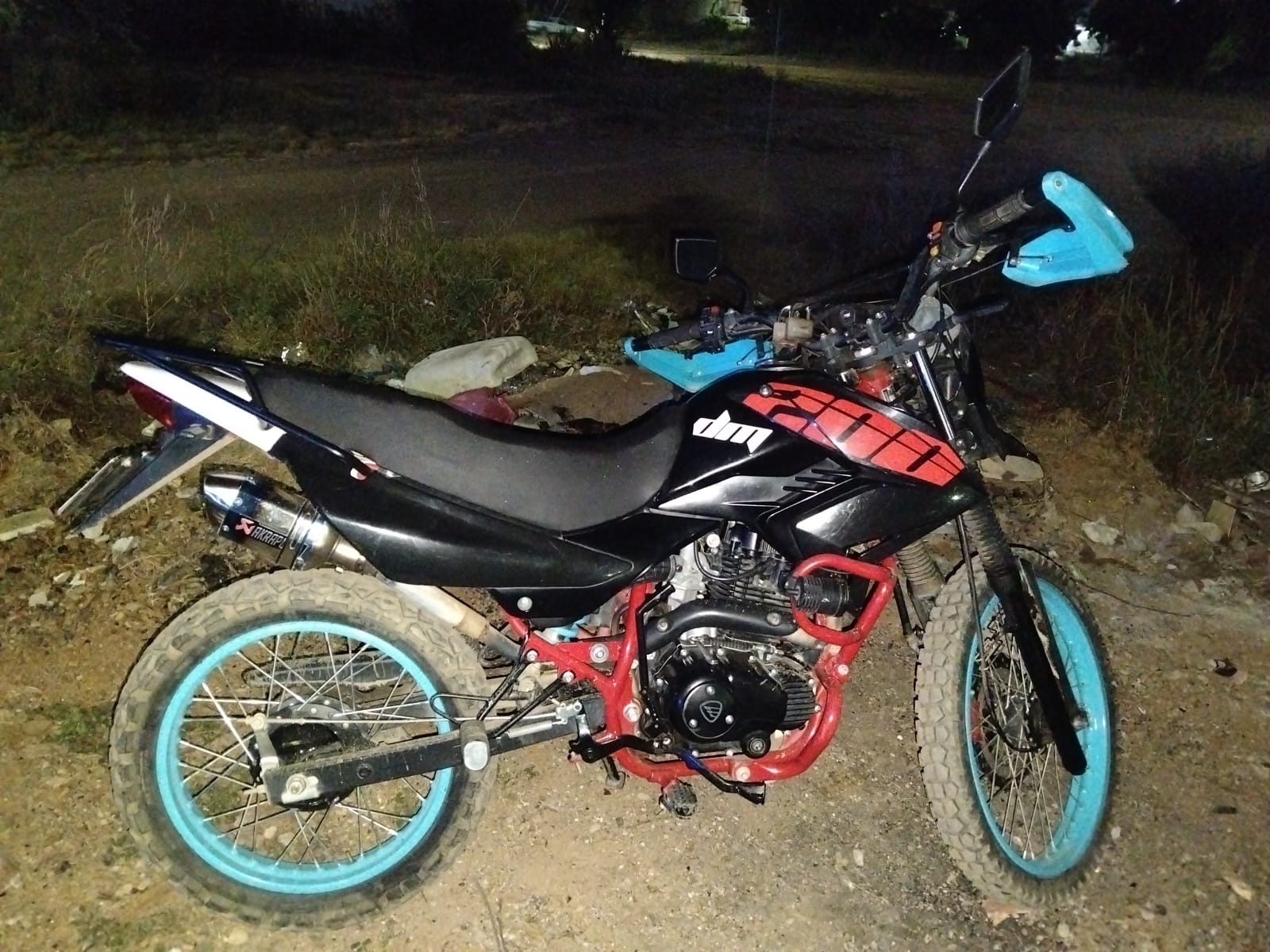 Motocicleta recuperada por elementos de la Policía Municipal de Mazatlán