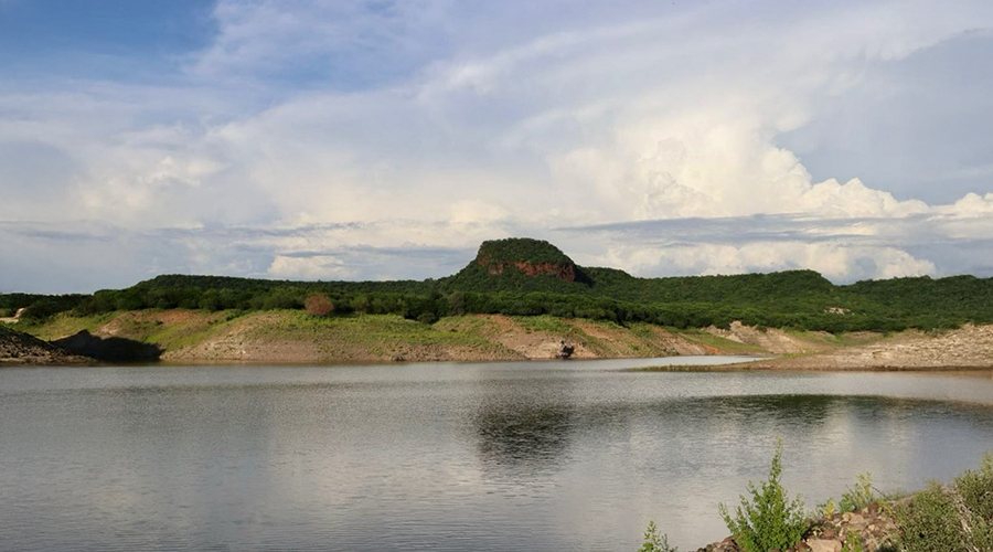 Vista de la presa Josefa Ortiz en El Fuerte