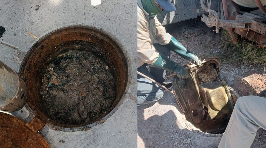 Red de drenaje de la calle Álvaro Obregón, en Los Mochis, está colapsada
