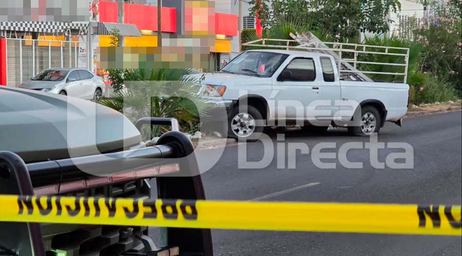 Área acordonada tras un ataque armado en la colonia Miguel Hidalgo de Culiacán