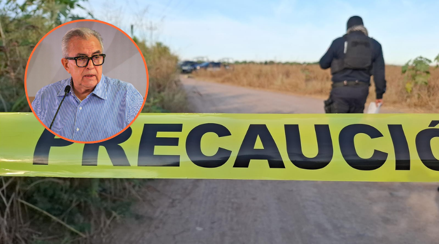 Rocha en un círculo y al fondo una zona acordoada con un policía