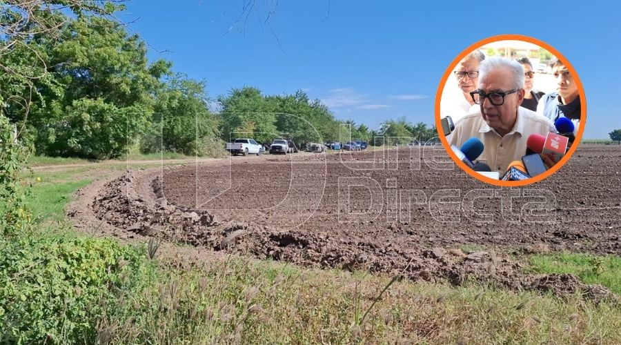 Imagen del deshuesadero de carros localizado en Eldorado y en un círculo una imagen del gobernador Rubén Rocha Moya