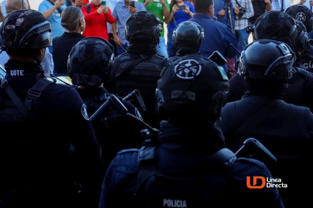 Elementos de seguridad de espaldas