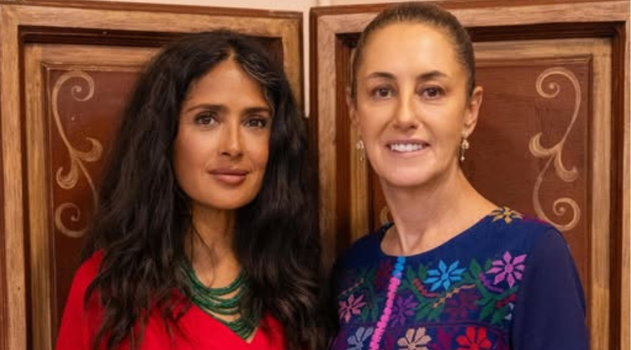 Claudia Sheinbaum y Salma Hayek.