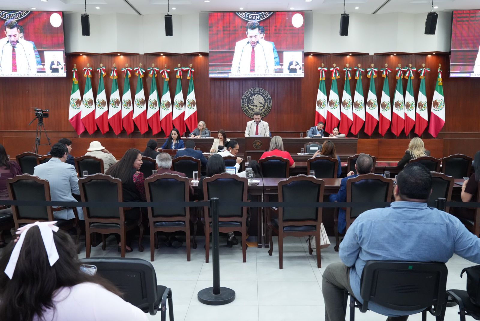 Tere Guerra en sesión del Congreso de Sinaloa, donde se abordó el tema del ajuste al impuesto predial