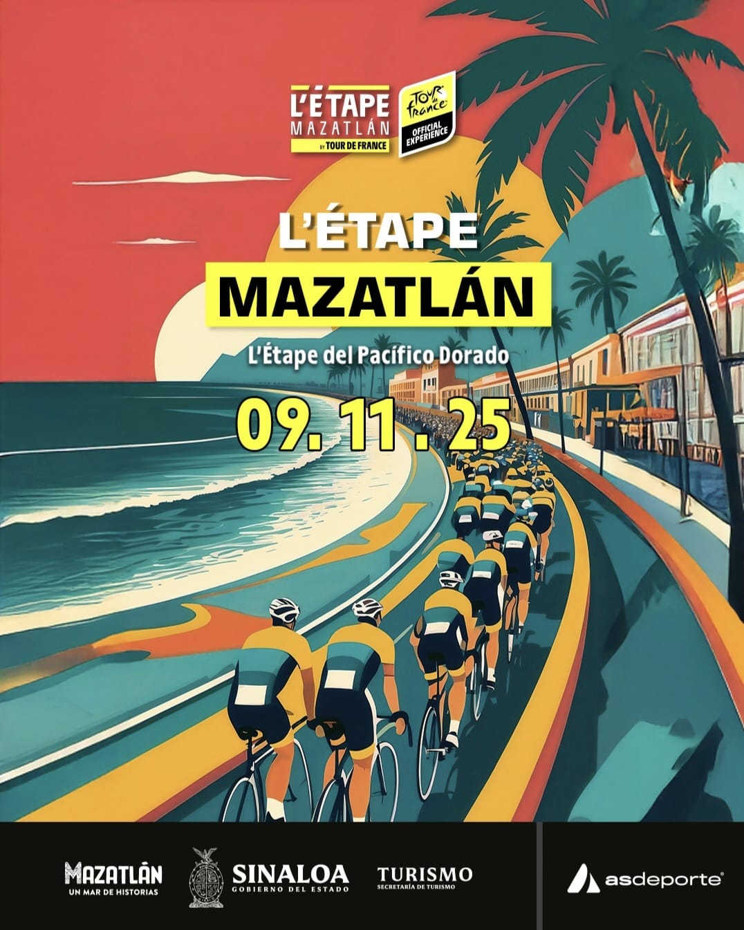 Cartel del Tour de Francia en Mazatlán