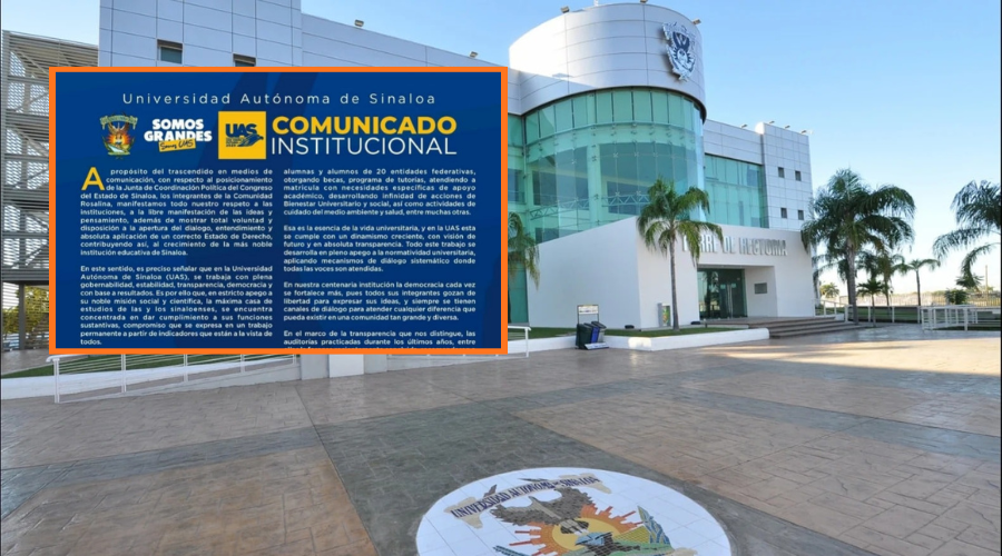Comunicado de la Universidad Autónoma de Sinaloa (UAS)
